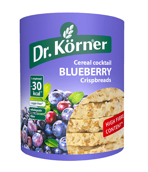 Multigrain cakes with blueberry flavour