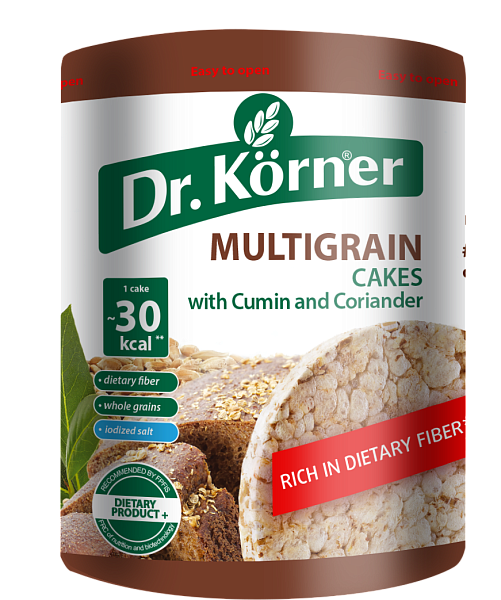 Multigrain cakes with cumin and coriander